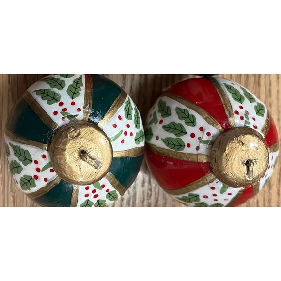 Christmas Ornament Candle Set of 4 Round Holiday Tier Tray Decor - Picture 6 of 9